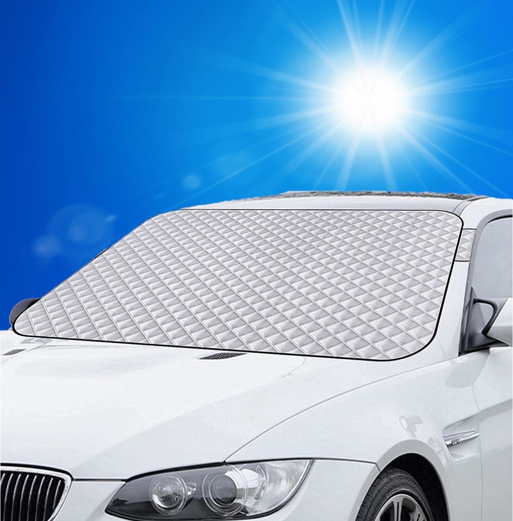 Auto Sonnenschutz Schutz Regenschirm Auto Sonnenblende Silber