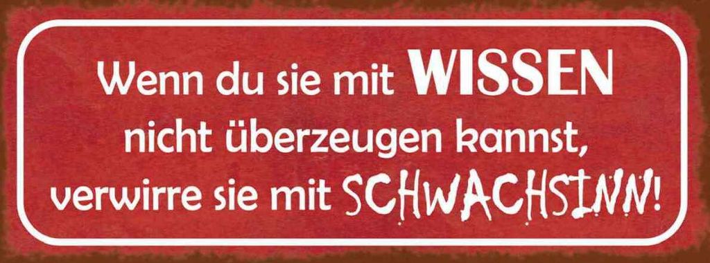 vianmo Holzschild 10x27 cm verwirre sie mit Schwachsinn Dekoration