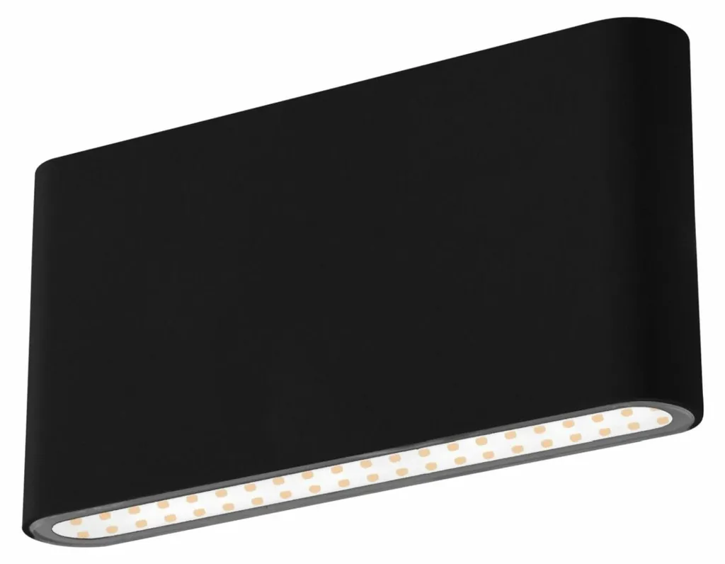Luminaire Extérieur pour Balisage Façade Noir LED 12W 4000K Double Face