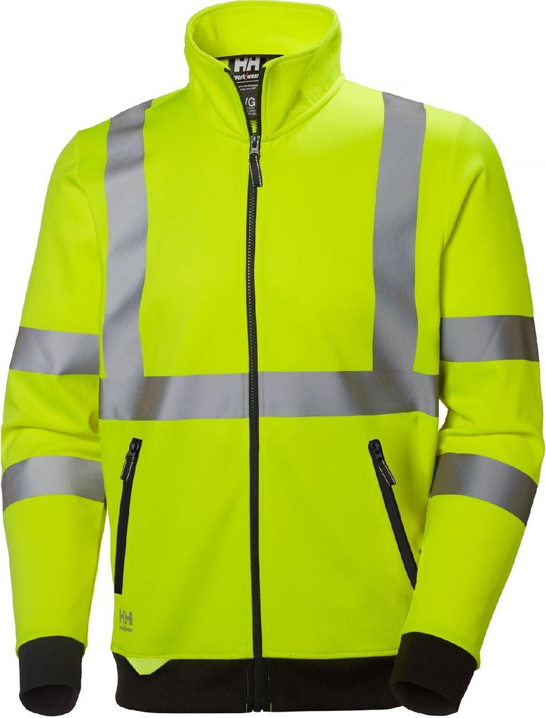 Helly Hansen HiVis Sweatjacke ADDVIS ZIP SWEATERSHIRT 79112, Farbe:yellow, Größe:XS