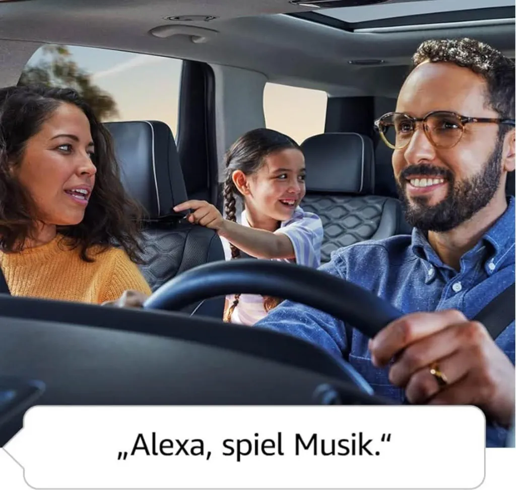 Amazon Echo Auto 2ème génération - Assistant Alexa Noir pour Voiture