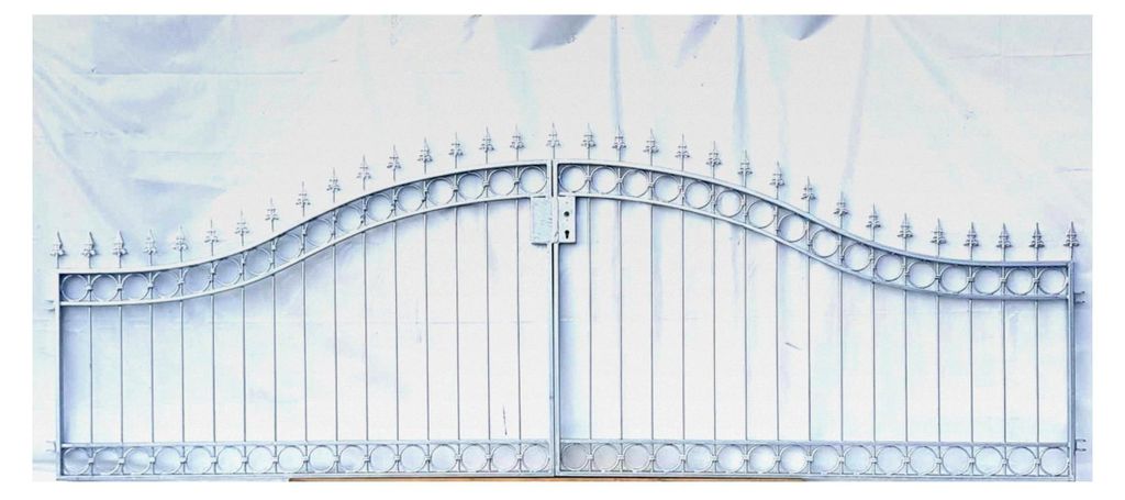 Metall Gartentor Hoftor Doppelflügeltor Feuerverzinkt 100 400 cm