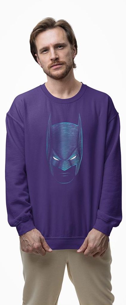 D&B Design Uni Pullover SWMO00090 Batman Lila-Größe M