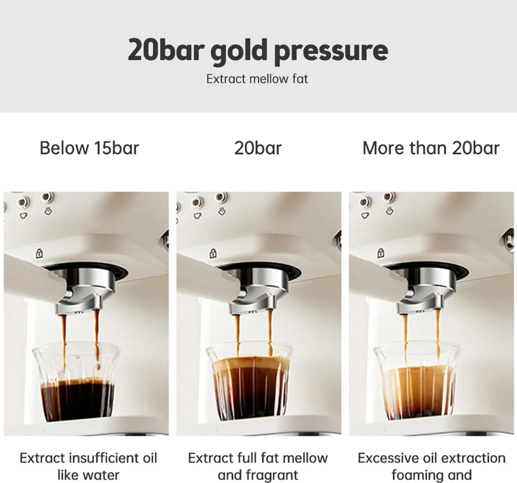 Machine à café compacte pour un espresso barista à la maison 20 bars