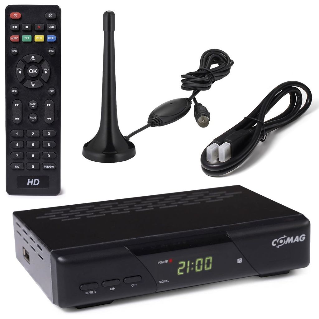 WICKED CHILI DVBT2 HD Zimmerantenne für Freenet Receiver, TV, PC, DVB-T2  Antenne, DVBT2 Antenne DVB-T Zimmerantenne