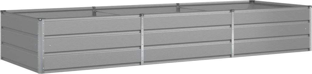 Pflanzkübel Hellgrau 290 x 100 x 45 cm Verzinkter Stahl