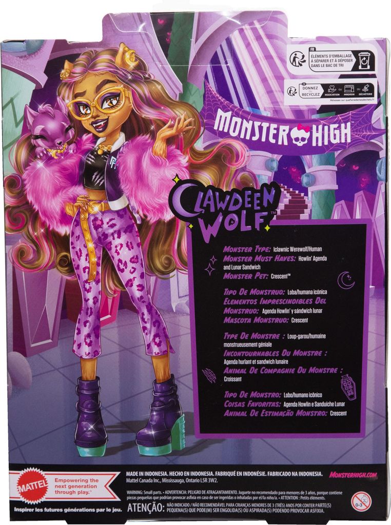 Monster High Puppe Clawdeen Wolf 25 cm Produktbild 3