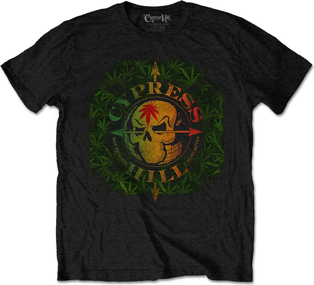 Cypress Hill South Gate Logo & Leaves Black M T-Shirt Produktbild 