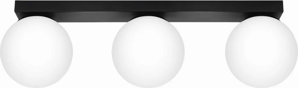 Lampada da soffitto YOLI 3 nero 3xG9 8W acciaio/vetro 14.5x12x50cm Sollux Lighting