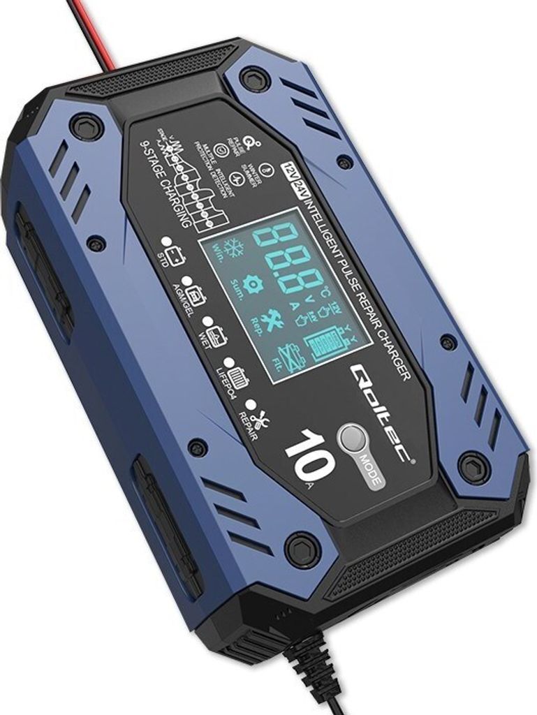 Qoltec 52482 Inteligentní nabíječka pro STD AGM GEL LiFePO4 Obrázek produktu 7