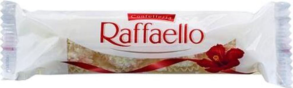 Raffaello 4 Pralinen aus Kokos und Milchcreme und ganzer Mandel 40g