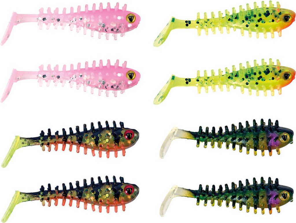 Fox Rage UV Micro Spikey Shad 4cm - 8 Gummifische