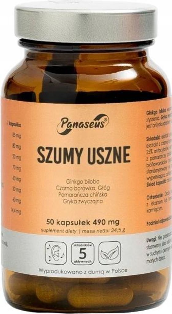 PANASEUS TINNITIAL 50 Kapseln Ginko biloba Weißdorn Produktbild 