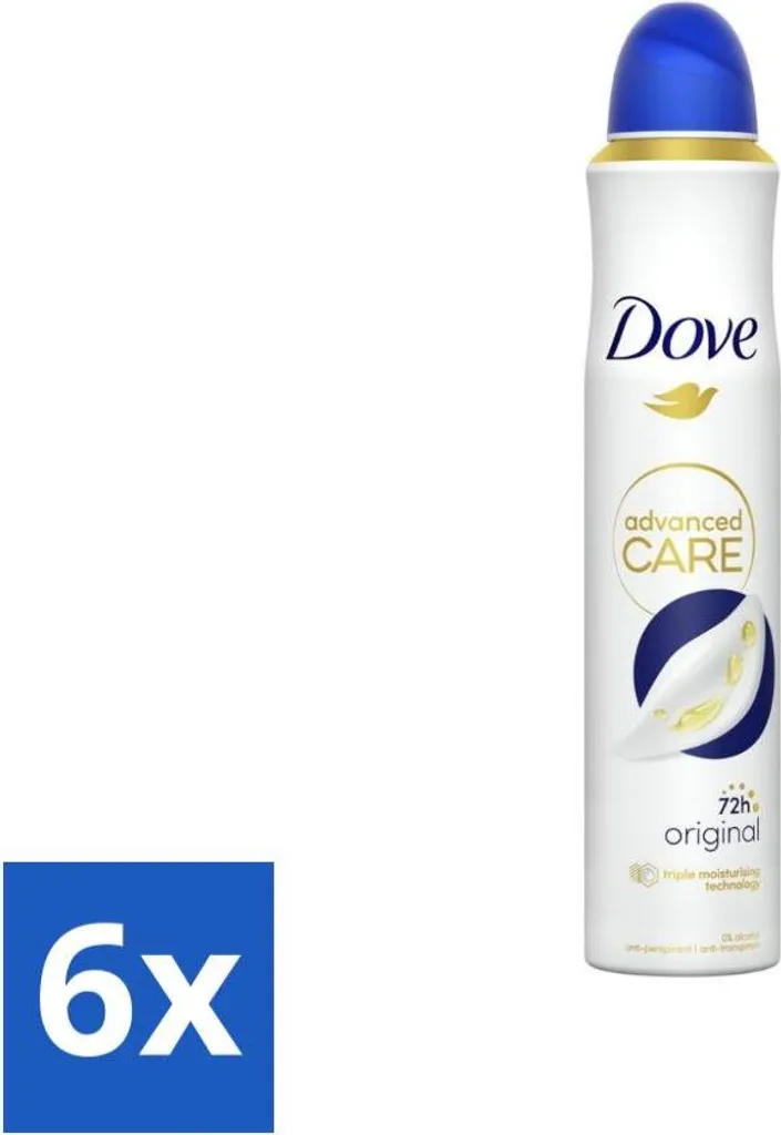 Déodorant Anti-transpirant Dove Advanced Care 200ml - Lot Économique 6x