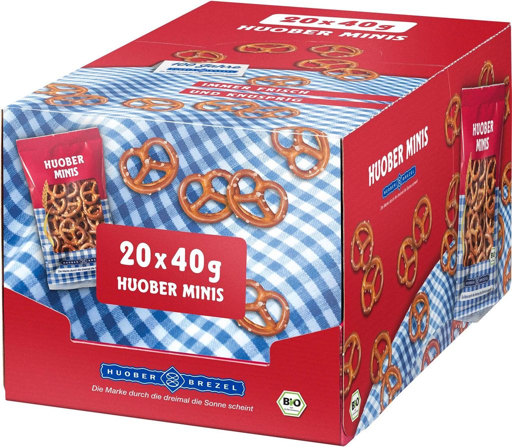 Huober  Mini Brezel gesalzen 20 x 40g (800 g) Produktbild 