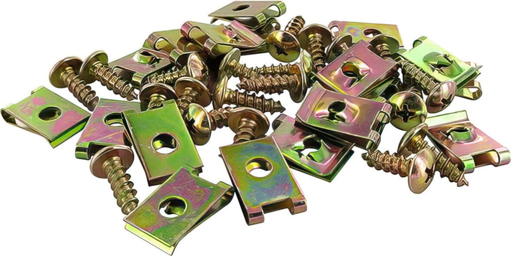 Motoforce Clips m5x15mm 20 Stück mit universellen Verkleidungsschrauben