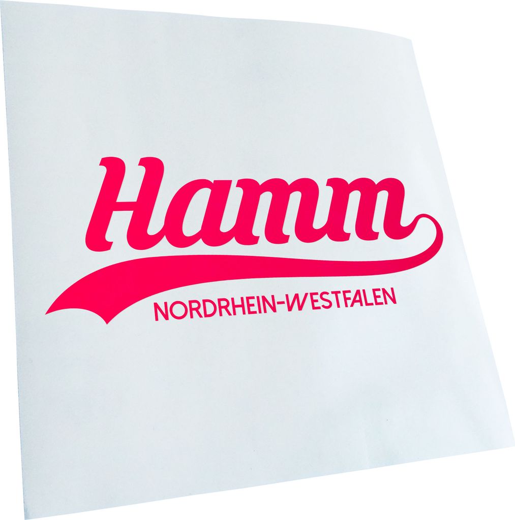 Kiwistar - Autoaufkleber - Hamm Nordrhein-Westfalen - Neonpink - 50x19cm - Aufkleber für Auto, Laptop, Fahrrad, LKW, Motorrad Mehrfarbig JDM Decal...