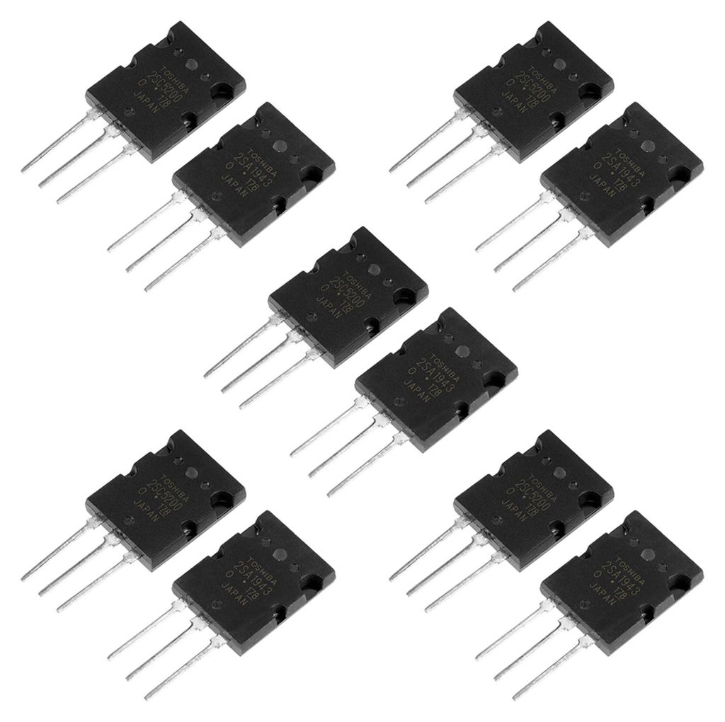 5 coppie di transistor audio neri 2SA1943 2SC5200 ad alte Immagine del prodotto 