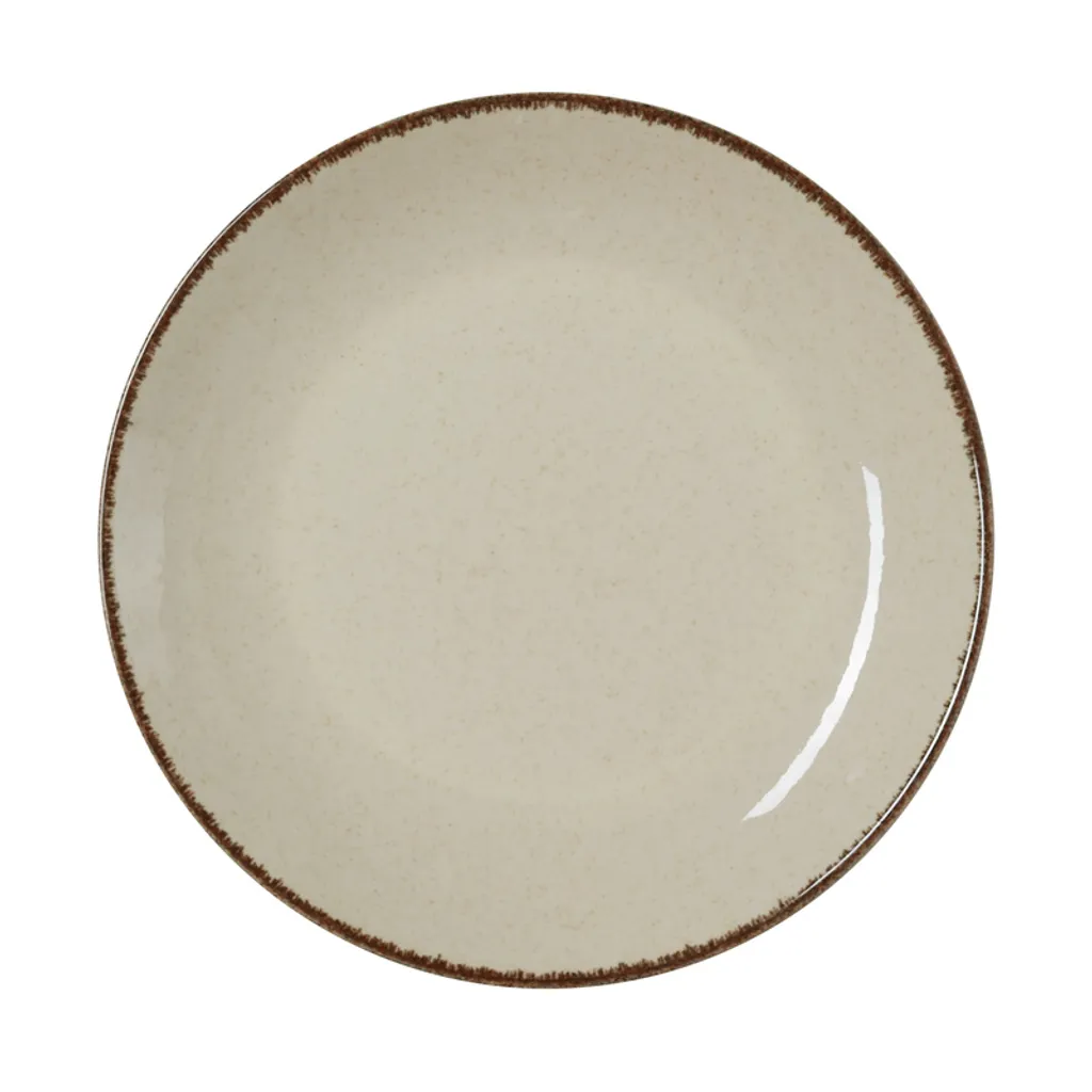 Set 6 Piatti SMILLA Sabbia Beige Ø 27 cm - Porcellana per Gourmet
