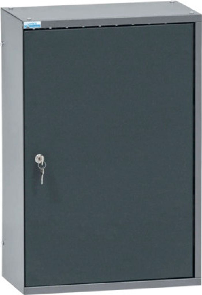 Hängeschrank Küpper 400 x 600 x 200 mm 2 Einlegeböden 1 Tür 1 Lochrückwand grau