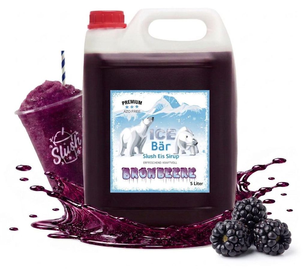 Ice Bär syrop Slush jeżyna 5 litrów 1:5 bez AZO bez Zdjęcie produktu 