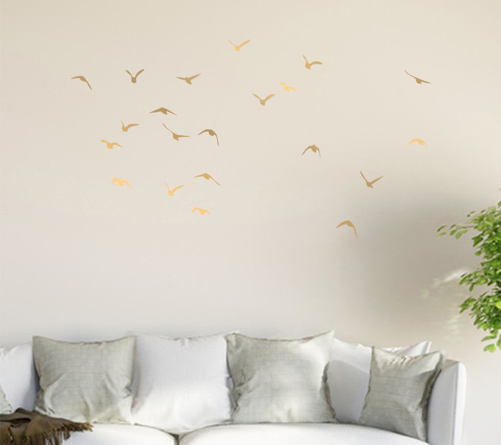 Vogelschwarm Wandtattoo in 6 Größen - Wandaufkleber Wall Sticker - Dekoration, Küche, Wohnzimmer, Schlafzimmer, Badezimmer