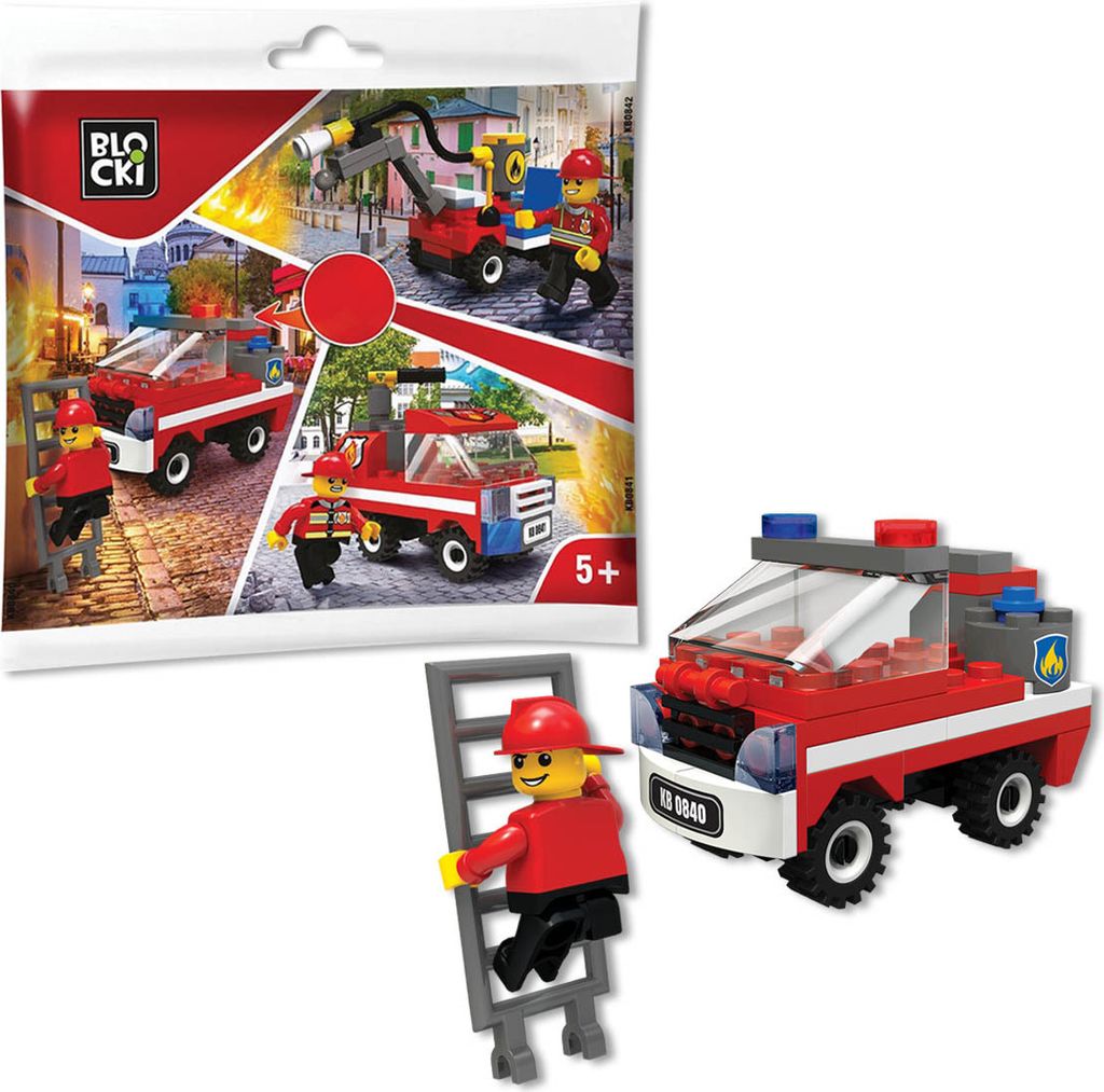 BLOCKI MyFirebrigade Einsatzwagen Feuerwehr Auto Bausatz Produktbild 