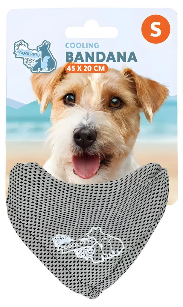 CoolPets kühlendes Halstuch Cooling Bandana beige, Größe: S
