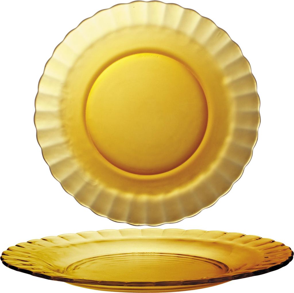 Duralex PICARDIE AMBER Dessertteller, orange, Durchmesser 205 mm - 6er-Set