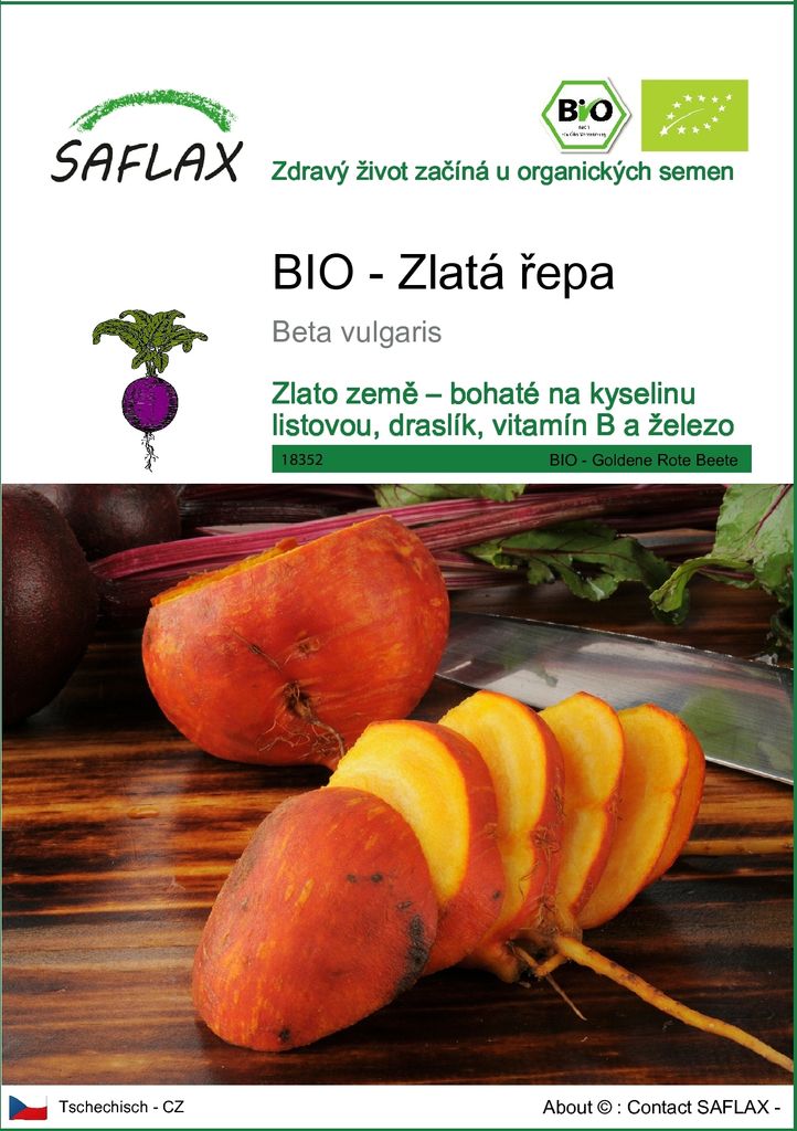 SAFLAX - BIO - Zlatá řepa - Beta vulgaris - 50 Semena Obrázek produktu 