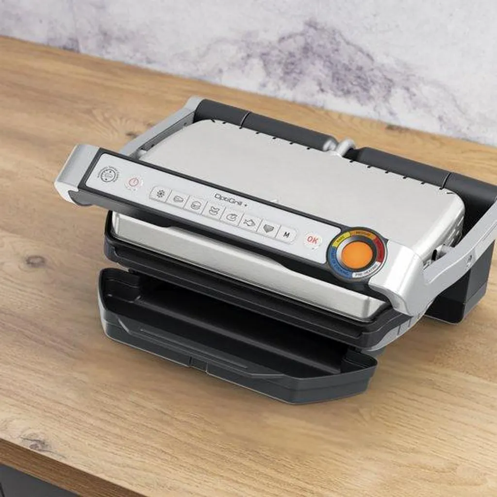 Tefal OptiGrill+ GC717D Gril Intelligent 6 programmes Acier Inoxydable - 12