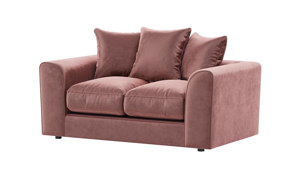 SLF24 - Zweisitzer-Sofa Dillon Velvet - blassrosa - Kronos 29