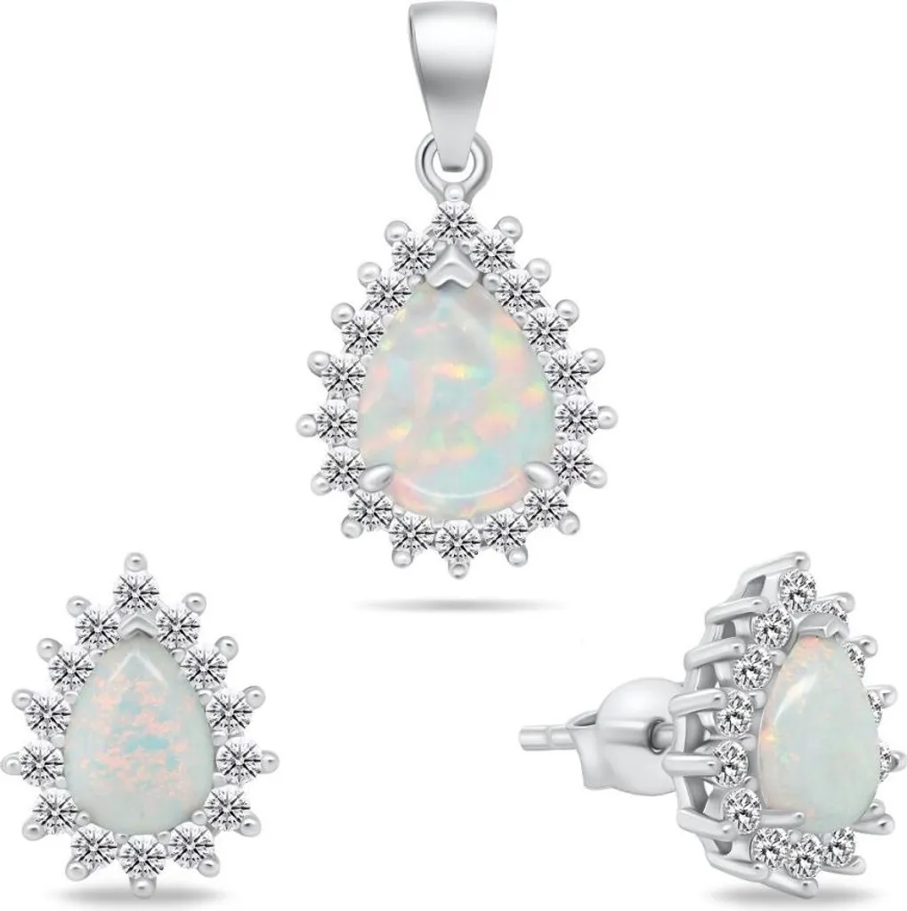 Must-Have Parure Opale SET244W | Gioielli Iridescenti Argento 925