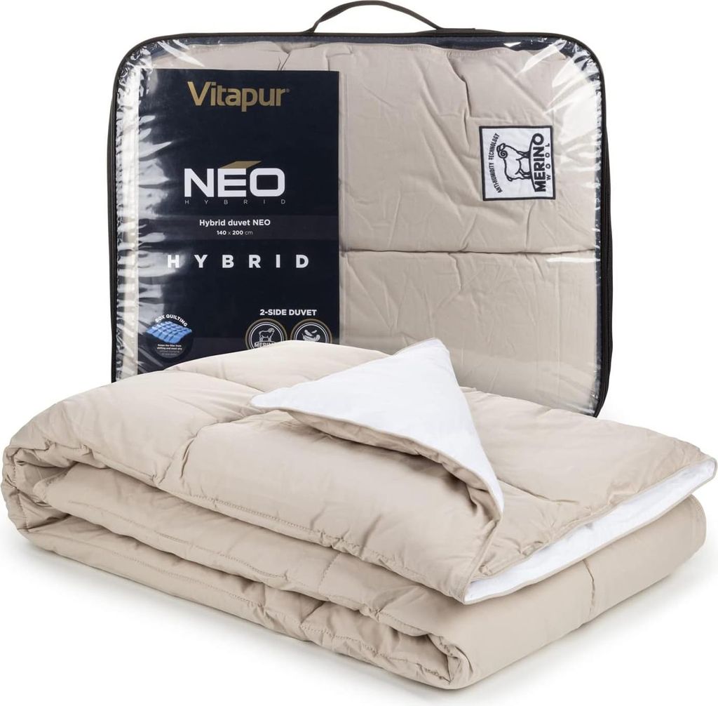 Vitapur Hybrid Bettdecke für 4 Jahreszeiten - NEO Luxus Komfort, 200x200 cm, Allergikerfreundlich