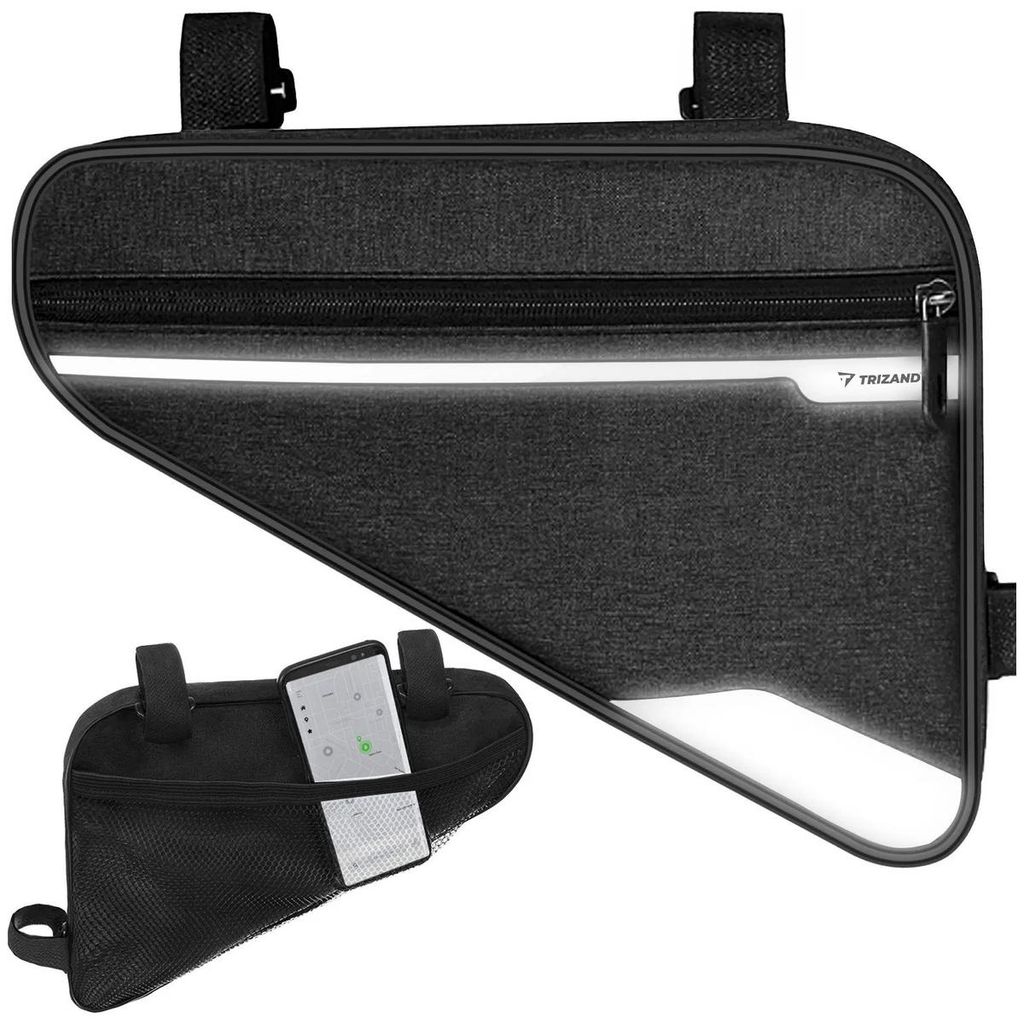 Trizand Fahrrad-Rahmentasche SR14097 Schwarz 35 x 21 cm Produktbild 