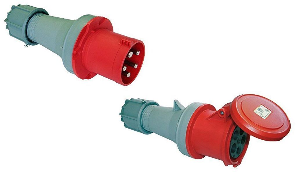 SET CEE Kupplung und Stecker 63A 5-polig 400V Starkstrom PCE