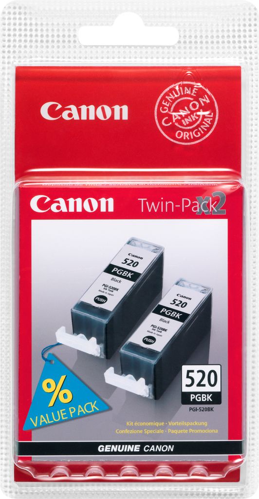 Čierny atrament Canon PGI-520BK (dvojbalenie) Obrázok produktu 