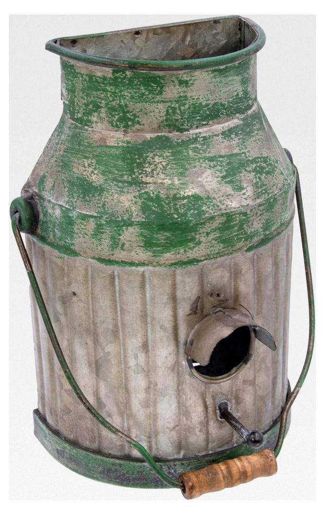 Vogelhaus für Balkon und Garten im Vintage-Stil - Nistkasten für Vögel im Freien - Wanddeko im Landhausstil zum Bepflanzen