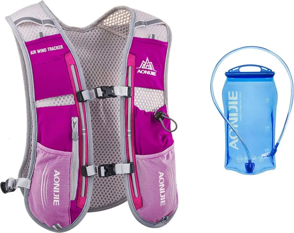 Sac à dos d'hydratation vélo et trail avec sangles ajustables 5L noir