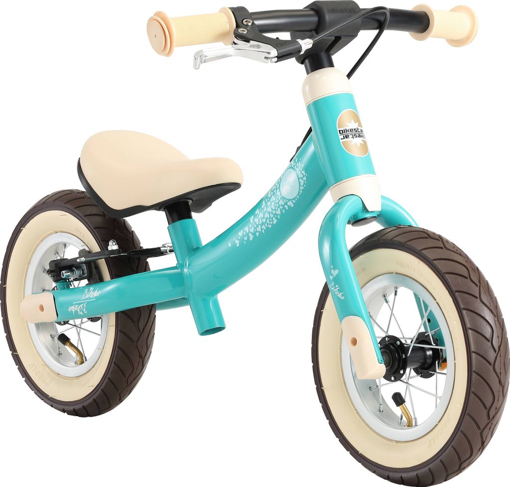 BIKESTAR Mitwachsendes Kinder Laufrad ab 2 - 3 Jahre | 10 Zoll Sport Lauflernrad | Türkis Bird