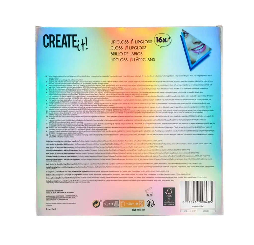 Mini Gloss Create It ! Pack de 16 Tubes Nomades et Colorés Réf 84181 - 3