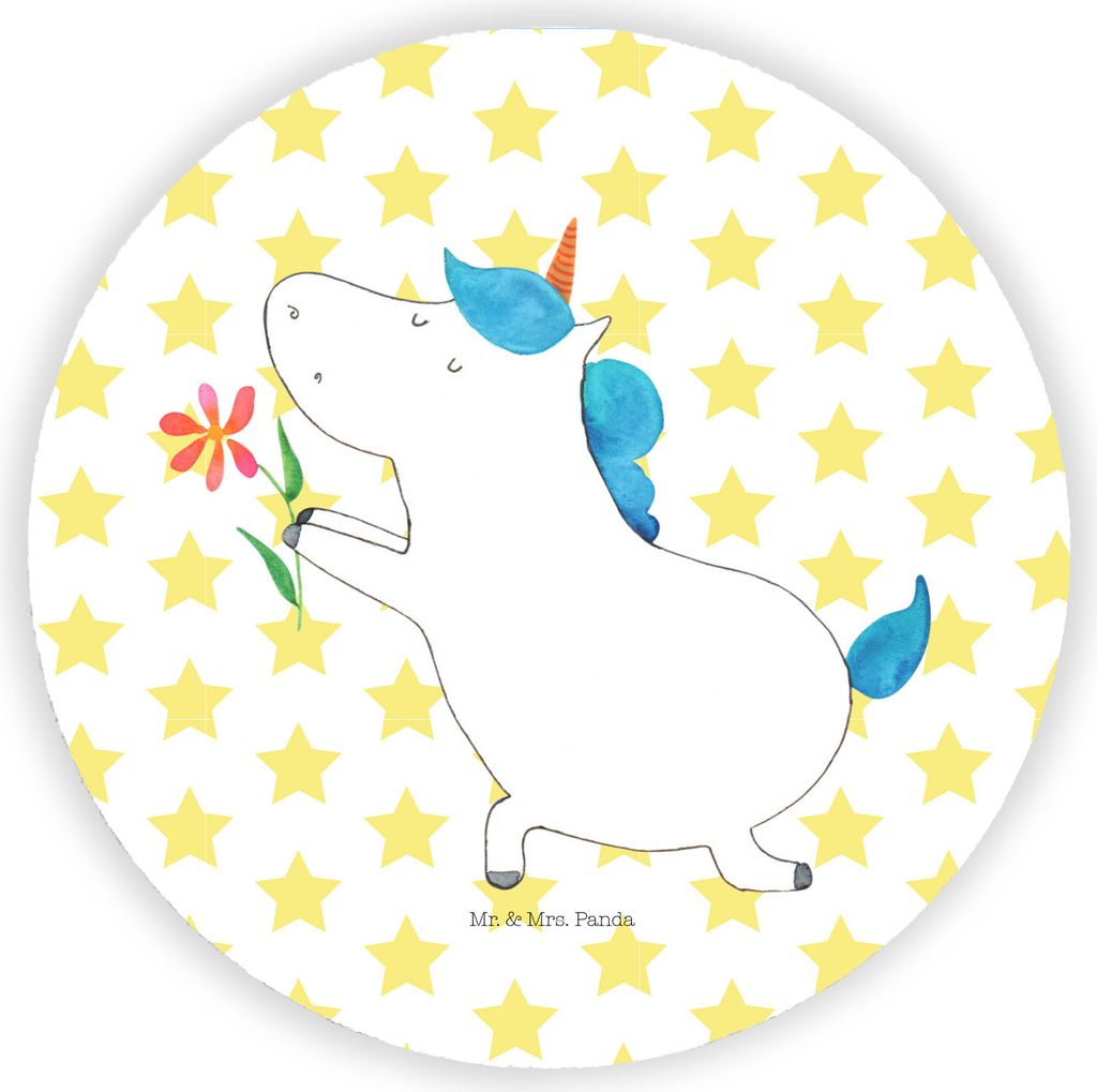 Mr. & Mrs. Panda magnet Einhorn Blume - Weiß - Geschenk, Liebe, Partner, für magnettafel, Kühlschrankmagnet, Unicorn, Pärchen, Whiteboard, Einh...
