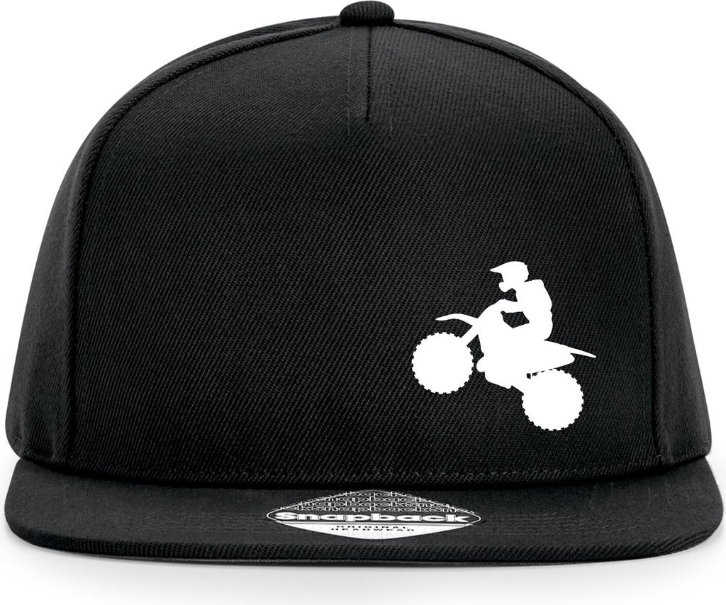 Huuraa Cappy Mütze Motocross Silhouette Black Polyester Snapback Kappe Geschenkidee