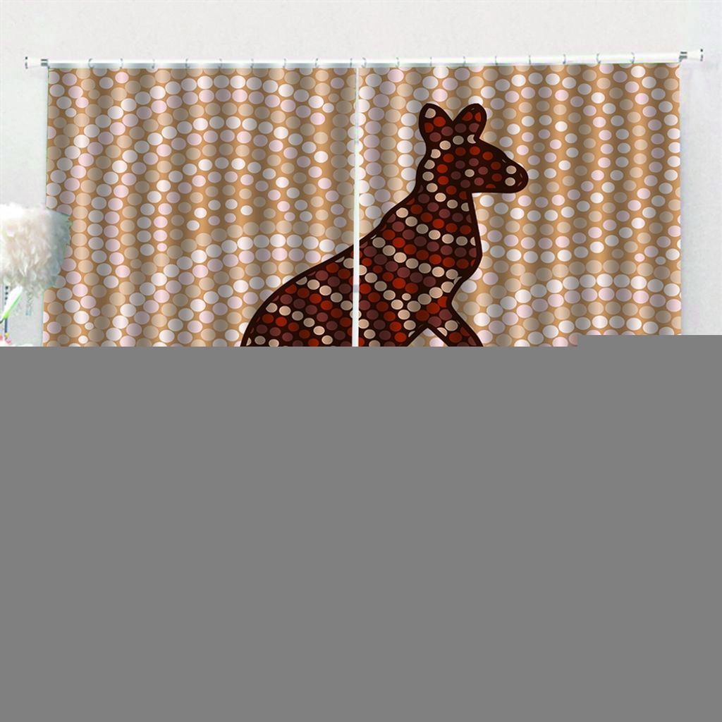 Icegrey 2 Stš¹ck Tiere Vorhang Verdunkelungsvorh?nge Duschvorhang Wohnzimmer Schlafzimmer Universalband Gardinen mit Haken, Stil 18, 264x160cm