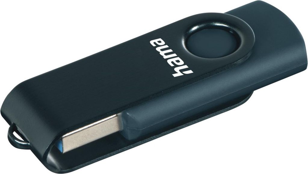 Hama USB-Stick Rotate, USB 3.0, 256GB, Petrolblau