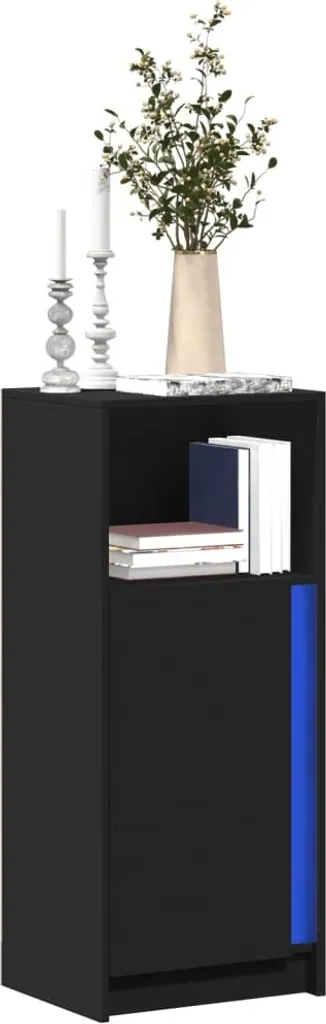 Mobiletto Nero LED 100cm vidaXL | Credenza Moderna per Casa e Ufficio