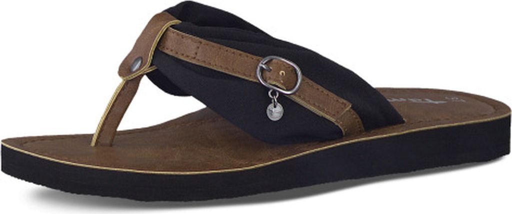 Tamaris Damen Pantolette Zehentrenner Textil Schnalle Produktbild 