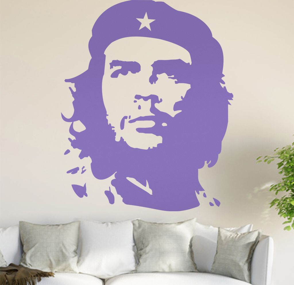 Che Guevara Wandtattoo in 6 Größen - Wandaufkleber Wall Sticker - Dekoration, Küche, Wohnzimmer, Schlafzimmer, Badezimmer