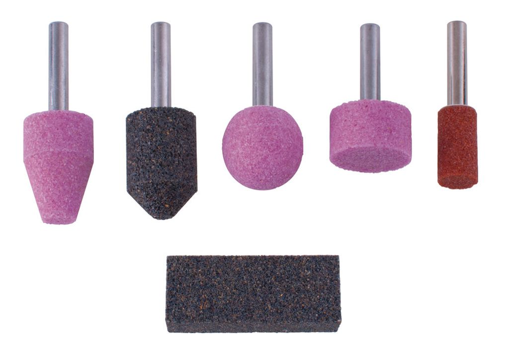 Válcově-kónický brusný kámen 20 mm se stopkou 6 mm - Obrázek produktu 