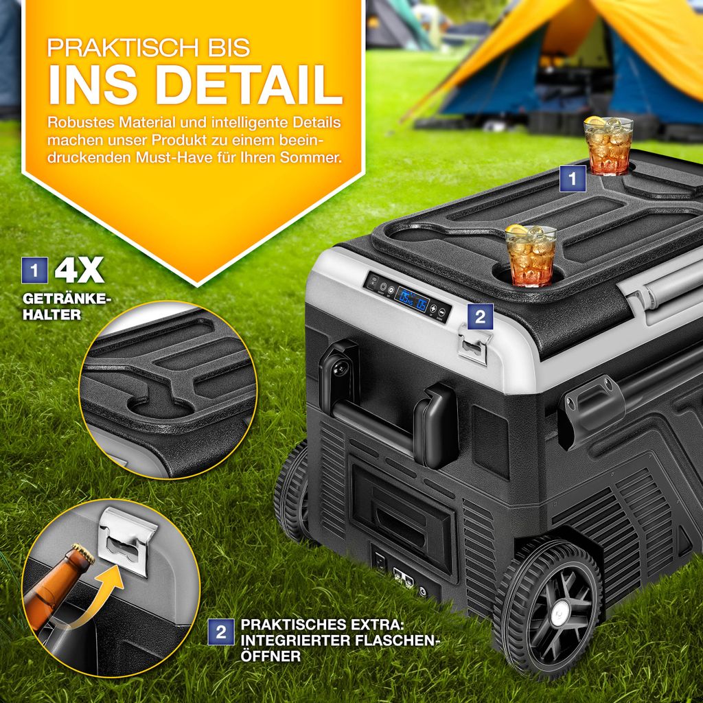 tillvex® Kompressor Kühlbox mit Akku elektrisch 60 Liter / Produktbild 3